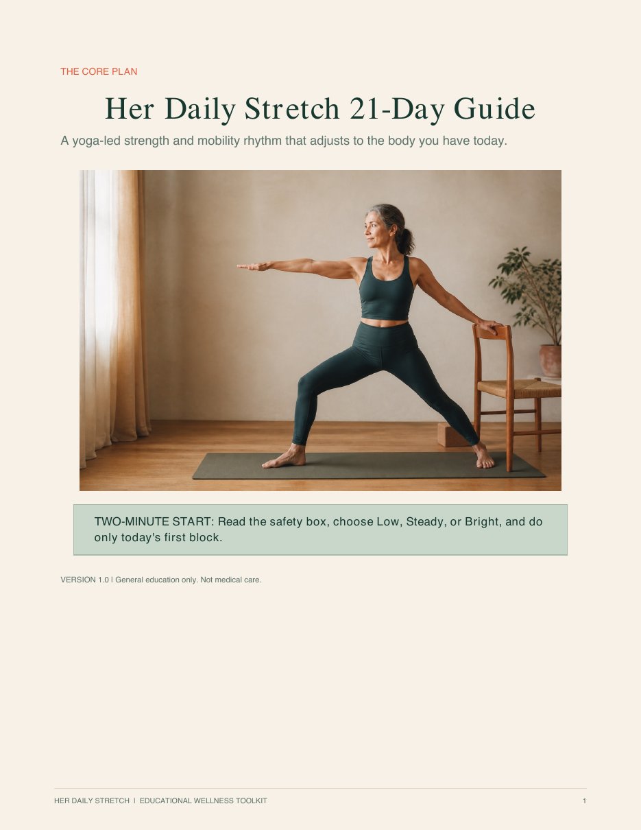 Cover of the Her Daily Stretch-Day Guide