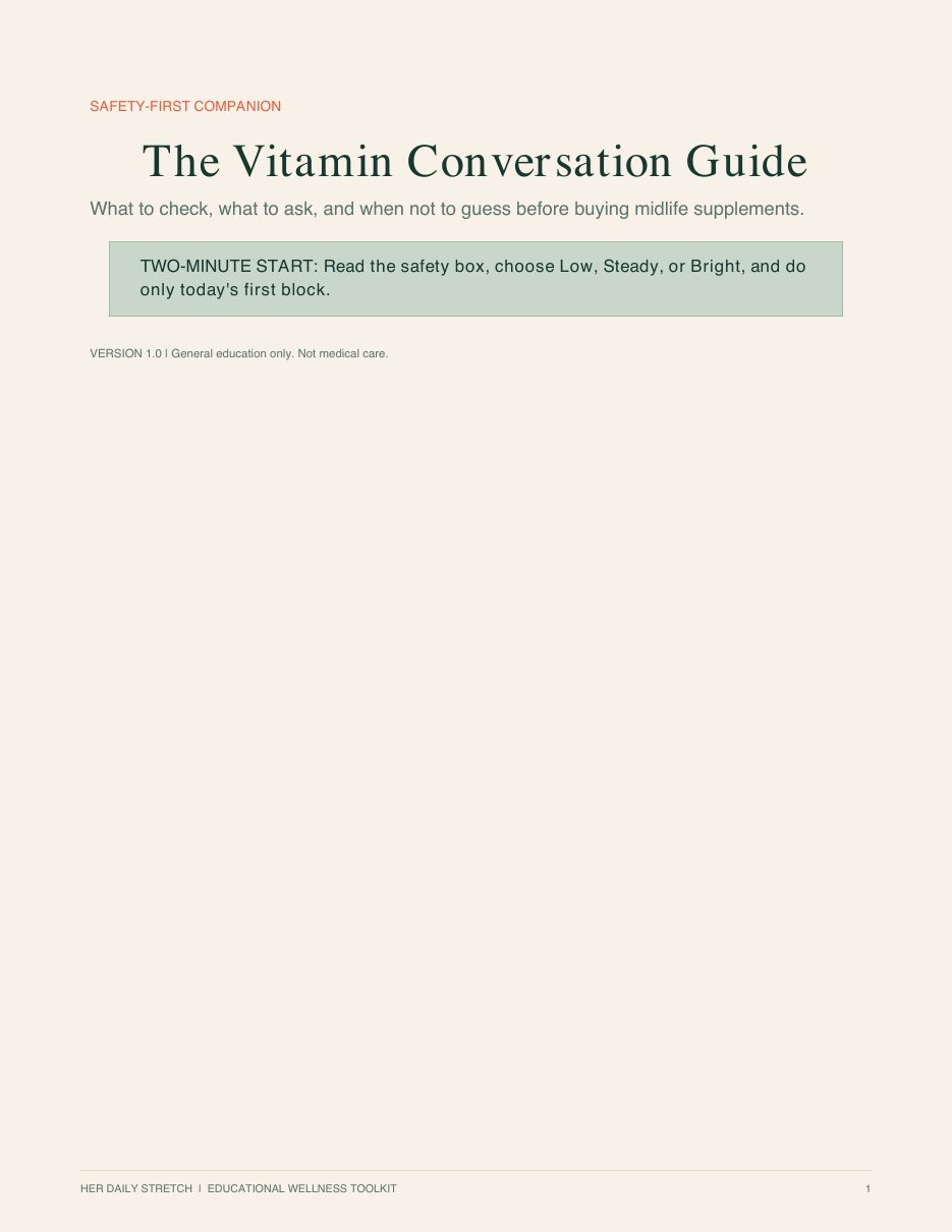 Cover of the Vitamin Conversation Guide